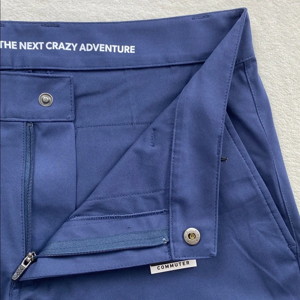 Rhone Commuter Flex Knit Flat Front Lifestyle/Performance Short (Navy) - Picture 8 of 16